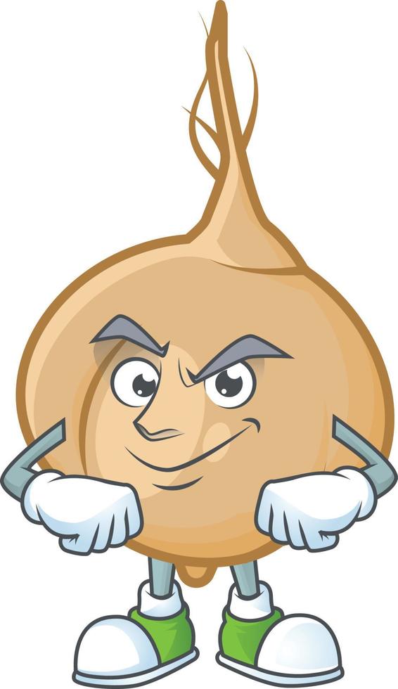Jicama cartoon mascot style vector