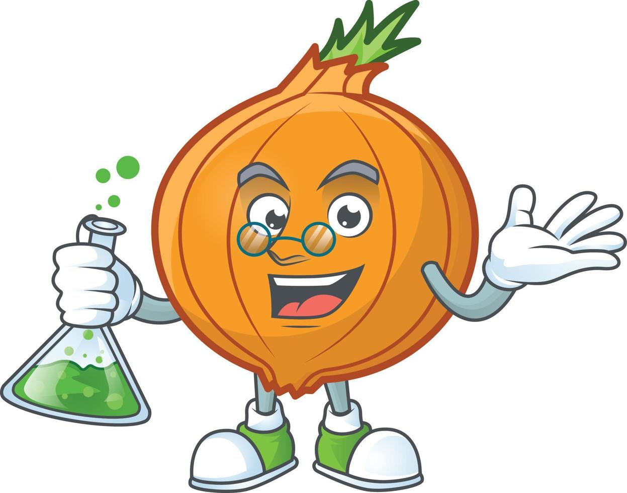 Shallot cartoon character style vector