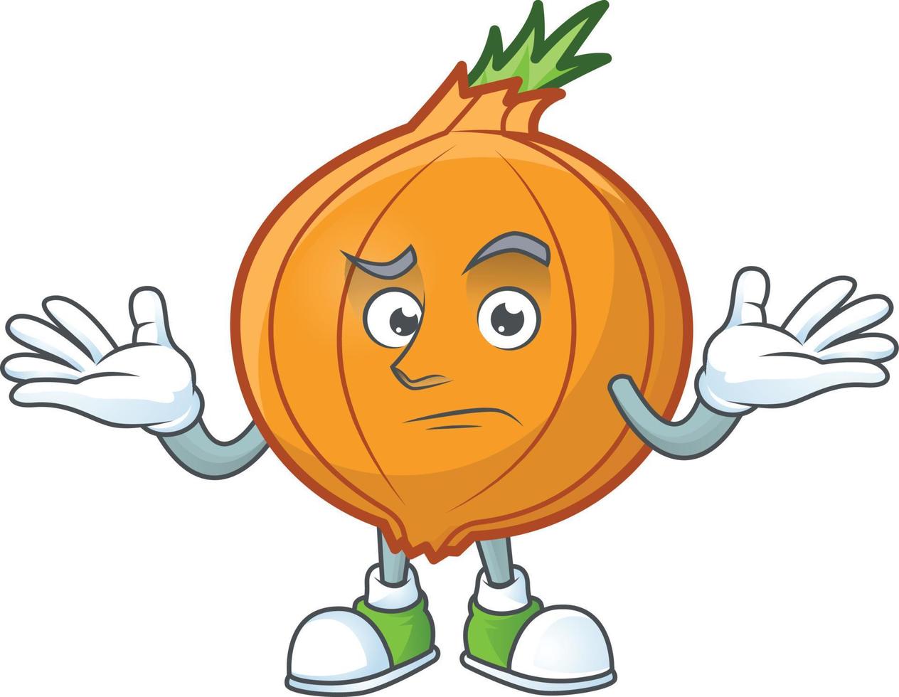 Shallot cartoon character style vector