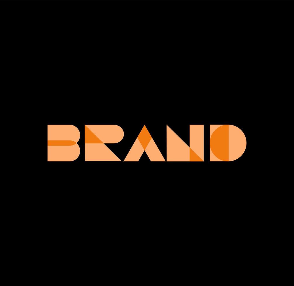 Brand lettering. Brand typography vector logo.
