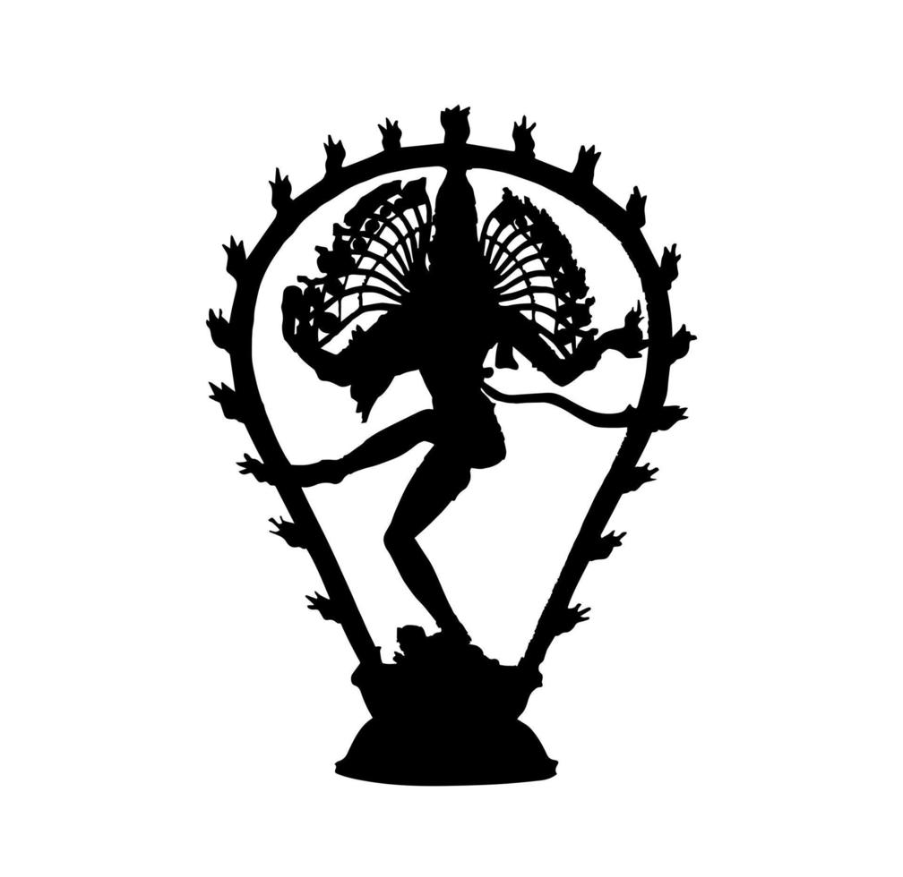 Nataraj Shiv vector. nataraj silhouette. vector