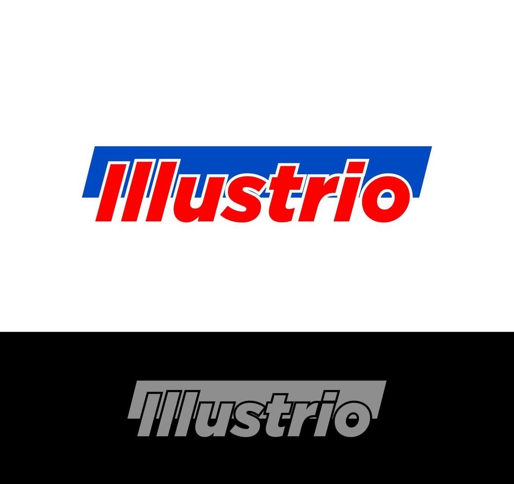 'Illustrio' Company abstract name logo. Illustrio company logo. vector
