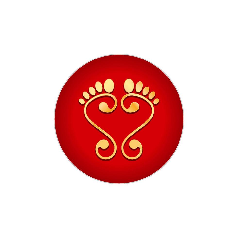 Mahalaxmi's Footprints icon. vector