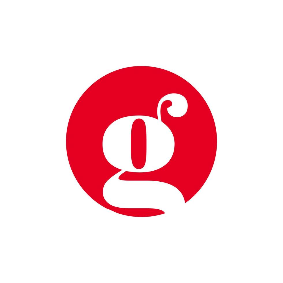 logotipo de la empresa con letra g. monograma de la letra inicial g. vector