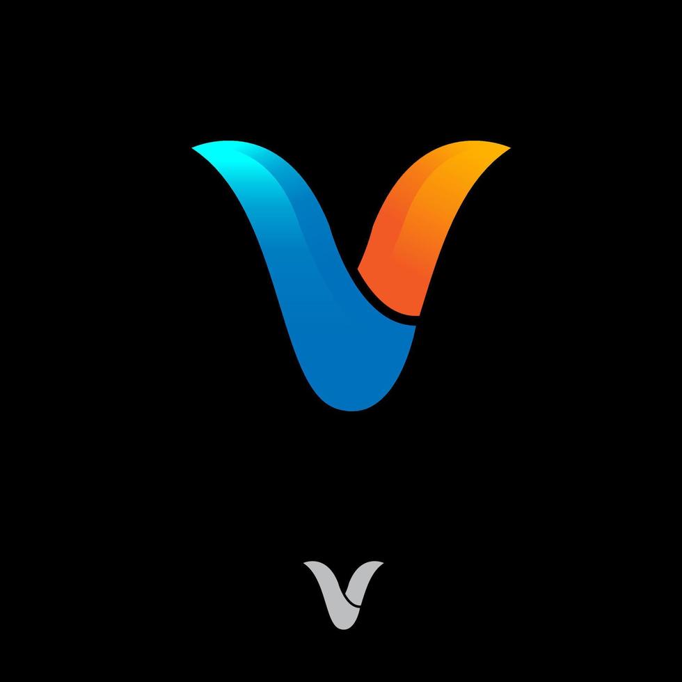 Letter V Design concept Illustration Vector Template, Suitable for Creative Industry, Multimedia, entertainment, Educations, Shop, and any related business