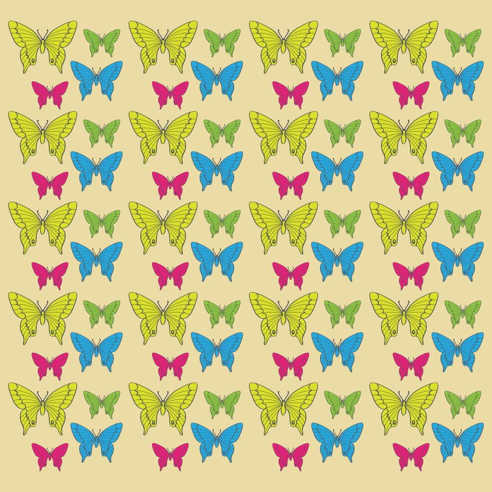 patrón de fondo transparente. mariposa. ilustración vectorial vector