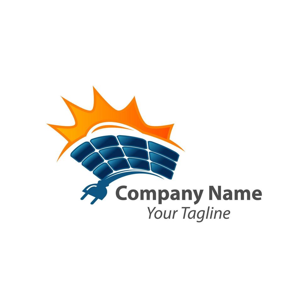 Sun solar energy logo design template. solar tech logo designs vector