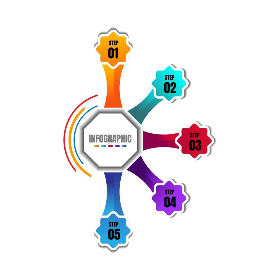 Business data visualization. Process chart. Abstract elements of graph, diagram with steps, options, parts or processes. Vector business template for presentation. Creative concept for infographic.