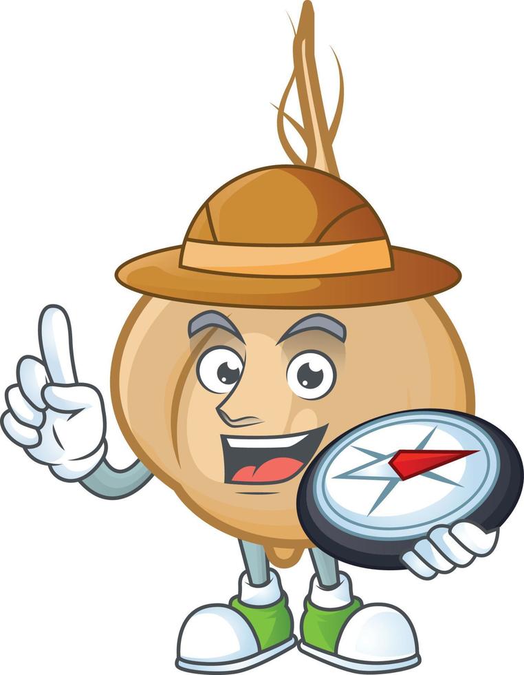 Jicama cartoon mascot style vector