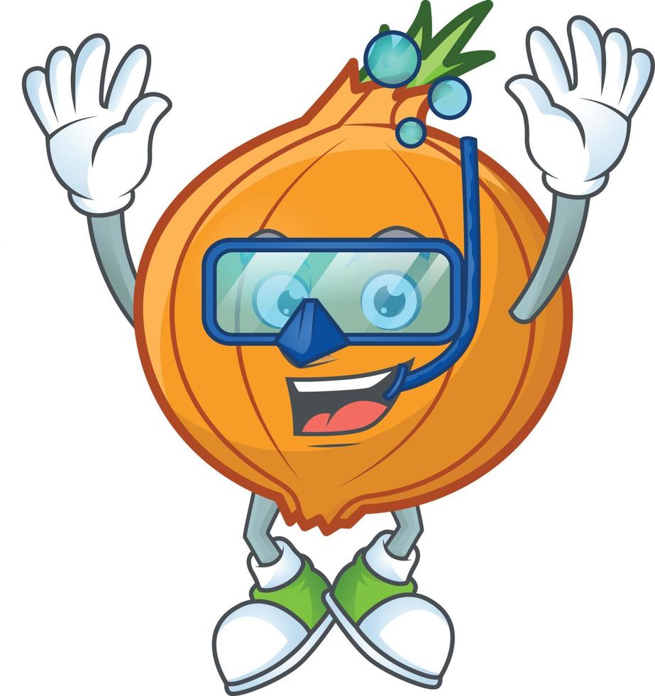 Shallot cartoon character style vector