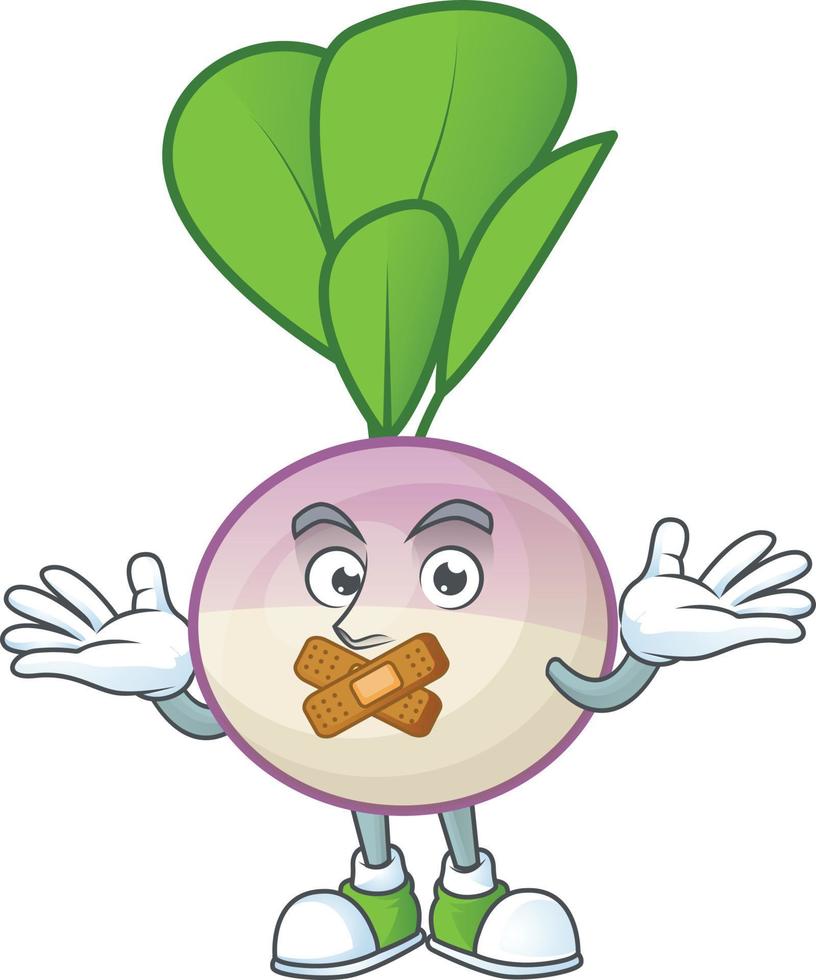 Turnip cartoon character style vector