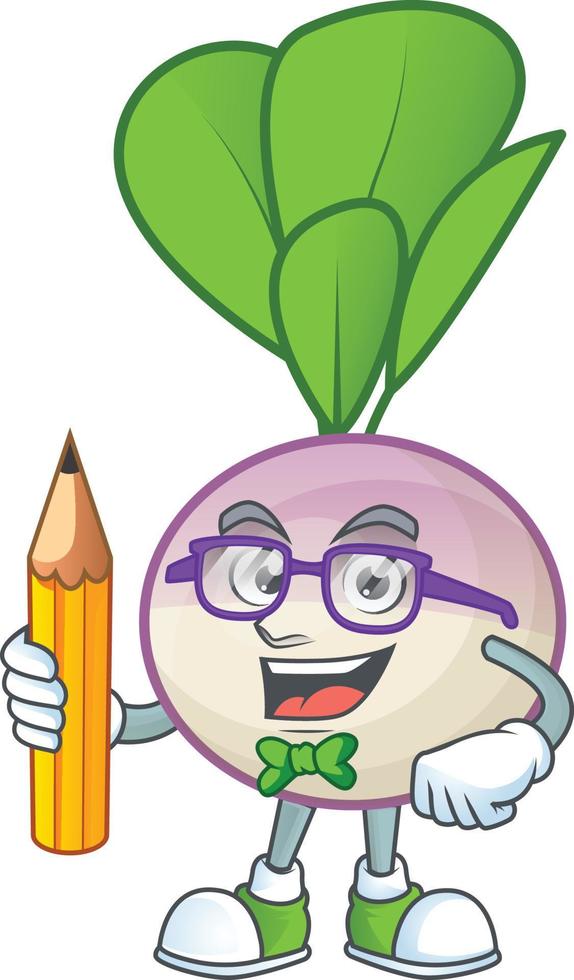 Turnip cartoon character style vector