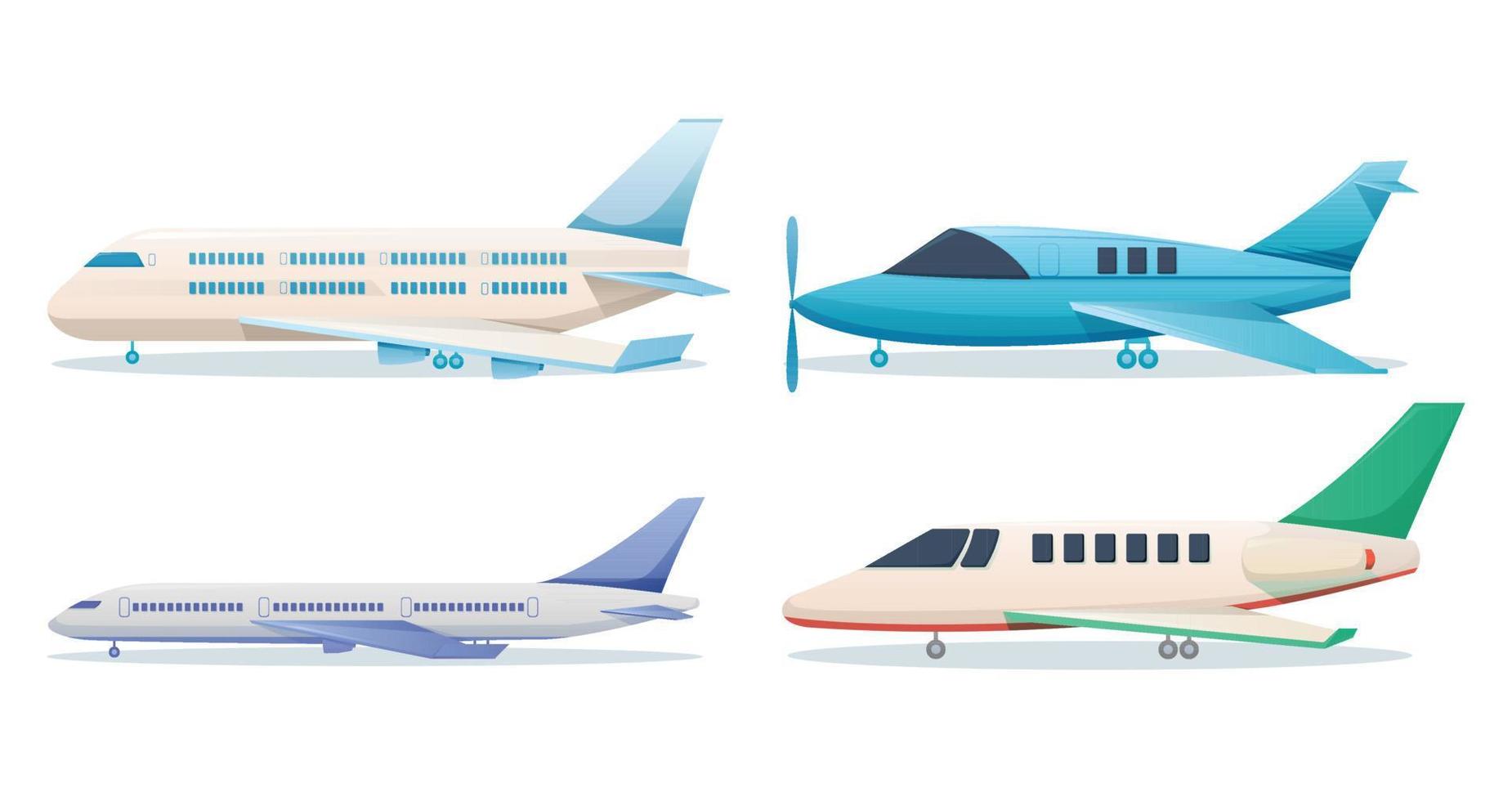 Airplane aircraft vehicle isolated vector illustration