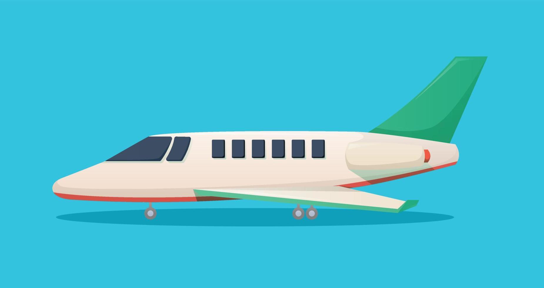 Airplane aircraft vehicle isolated vector illustration