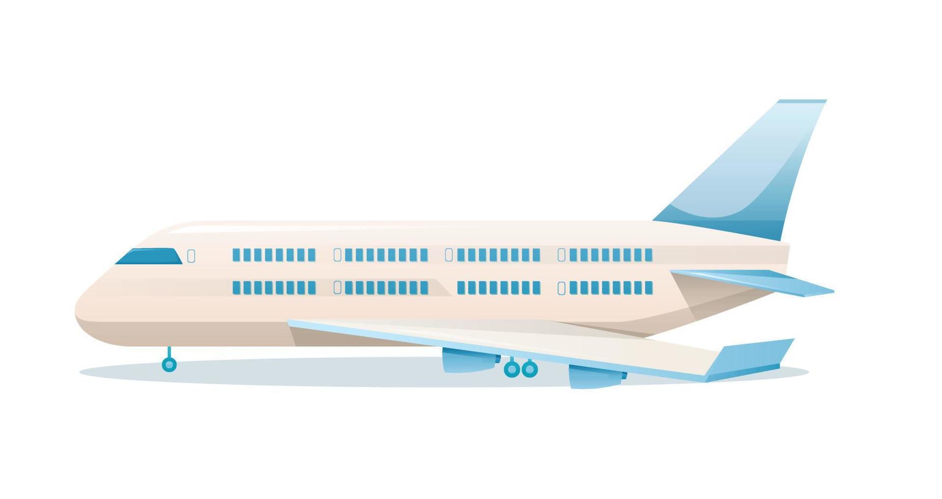 Airplane aircraft vehicle isolated vector illustration