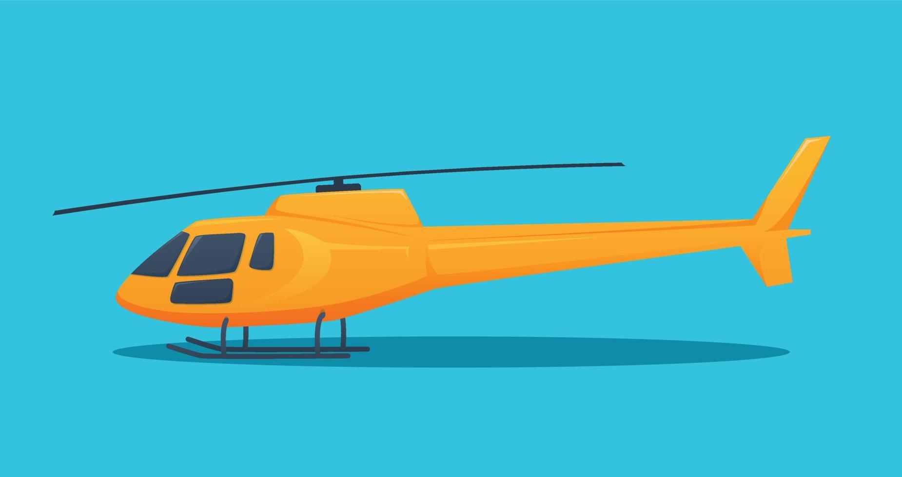 helicopter aircraft vehicle isolated vector illustration