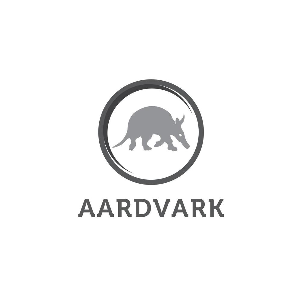 ilustración detallada y aislada del vector de mamífero aardvark