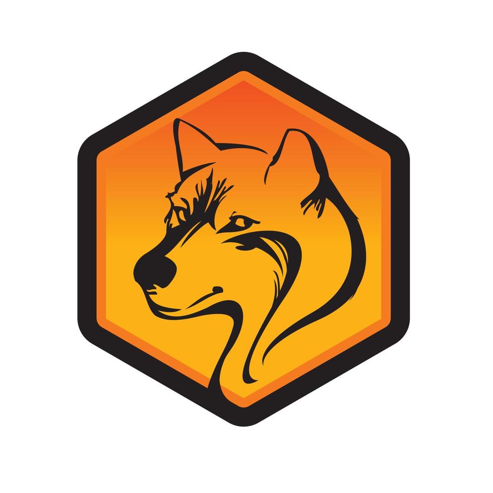 Vector image of a fox design on Vector fox for your design. Animal Logo