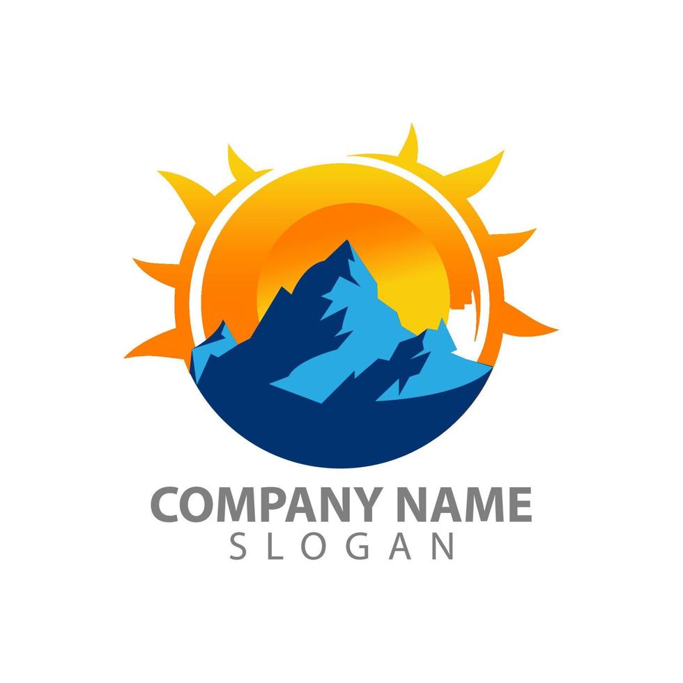 Landscaping logo design concept. Abstract illustration with tree in the circle. Park theme symbol. Icon template for gardening business. vector