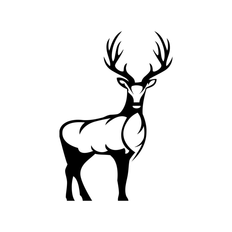 Deer icon vector isolated on white background. Deer icon vector illustration