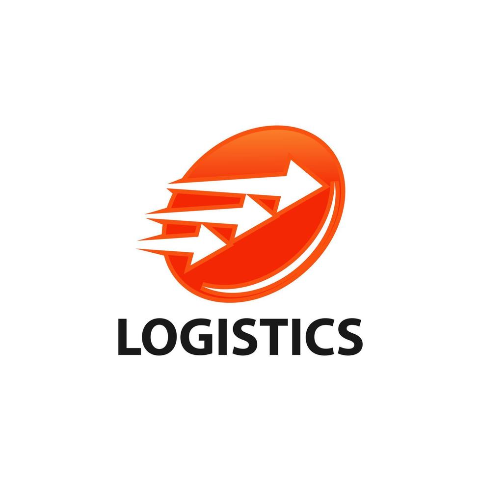 logotipo para empresa de logística y entrega vector