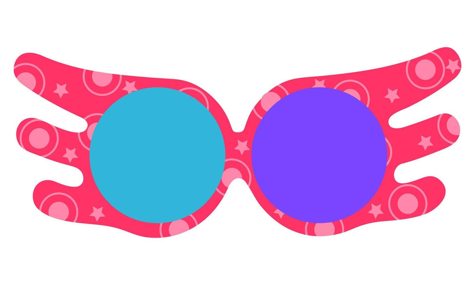 Funny pink glasses vector illustration