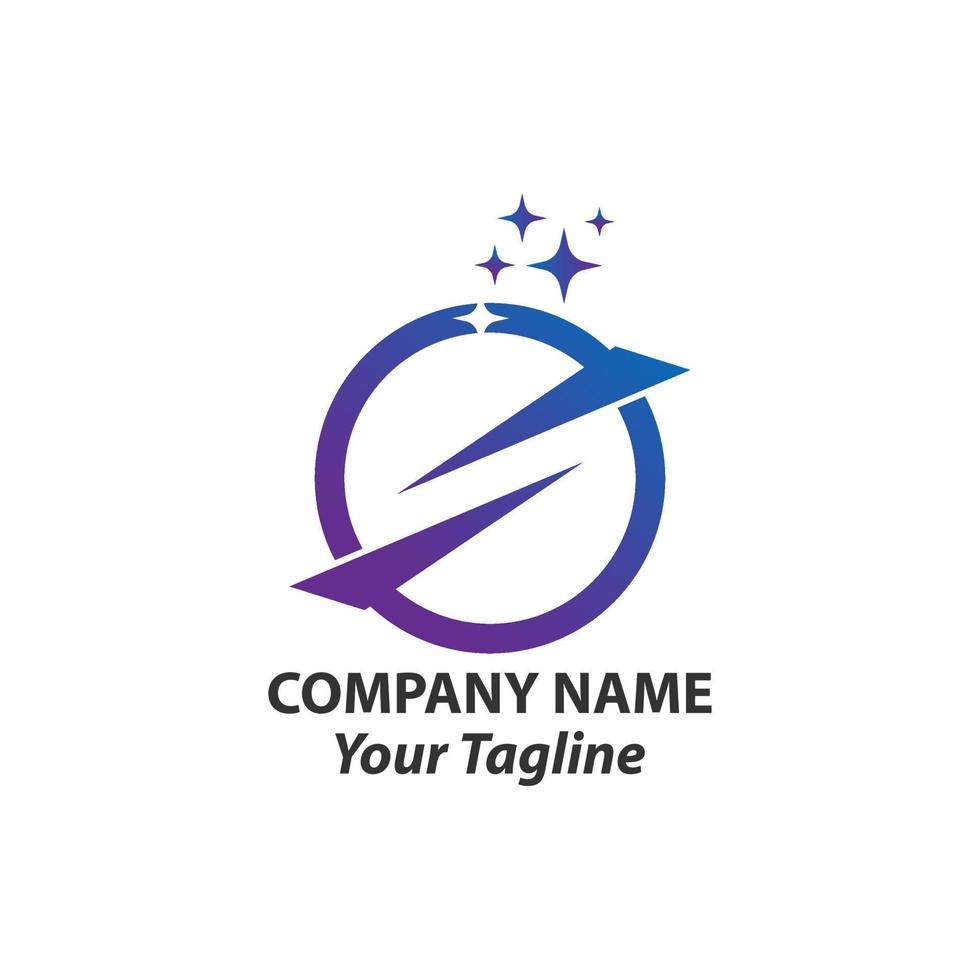 Orbit Tech Logo Template Design. Creative Vector Emblem, for Icon or Design Concept.