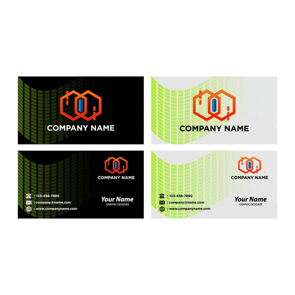 Set of business cards. You can edit the cards by adding your name and company name vector