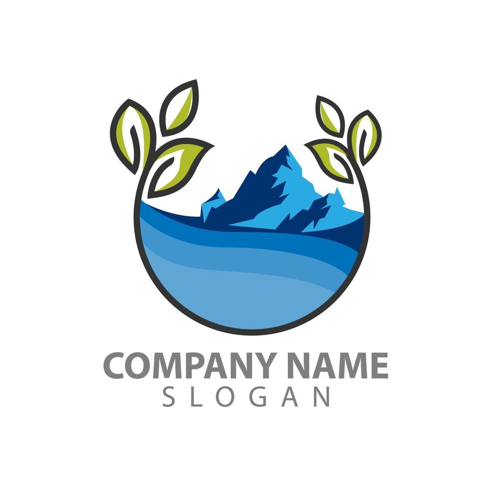 Landscaping logo design concept. Abstract illustration with tree in the circle. Park theme symbol. Icon template for gardening business. vector