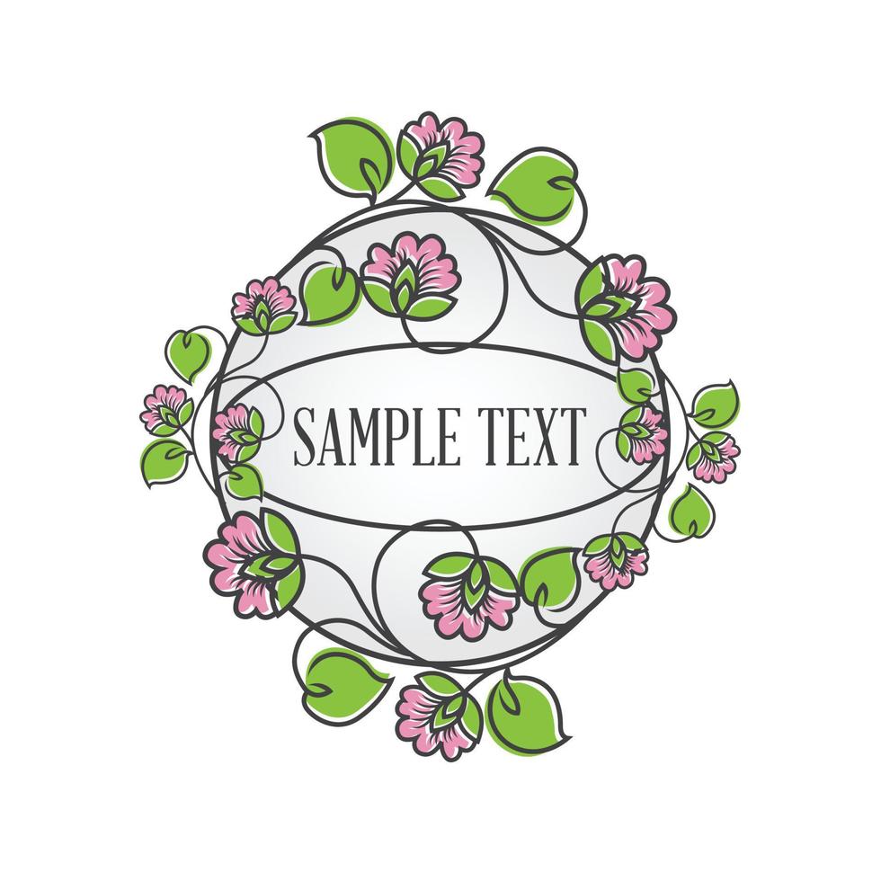 iconos de flores con fondo verde. iconos de flores de moda y símbolos de flores modernos vector