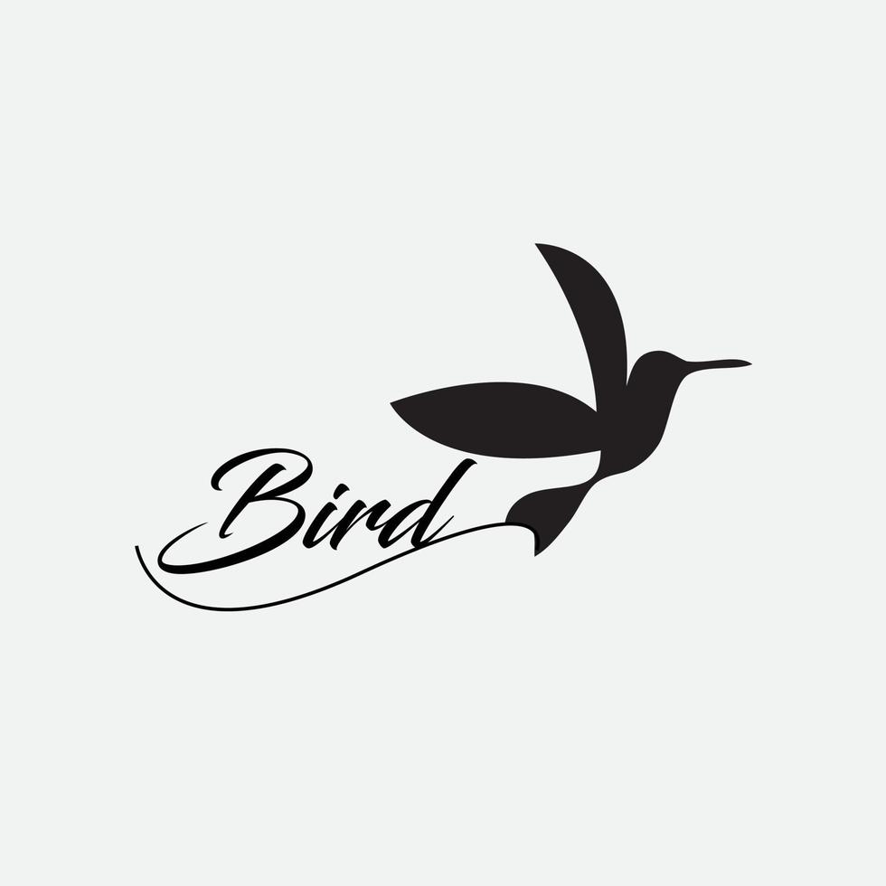 Colibri or humming bird icons. Vector isolated set of flying birds with spread flittering wings