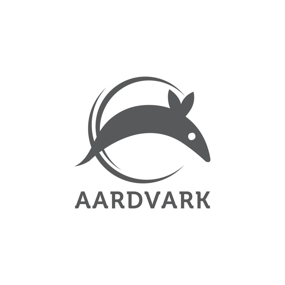 ilustración detallada y aislada del vector de mamífero aardvark