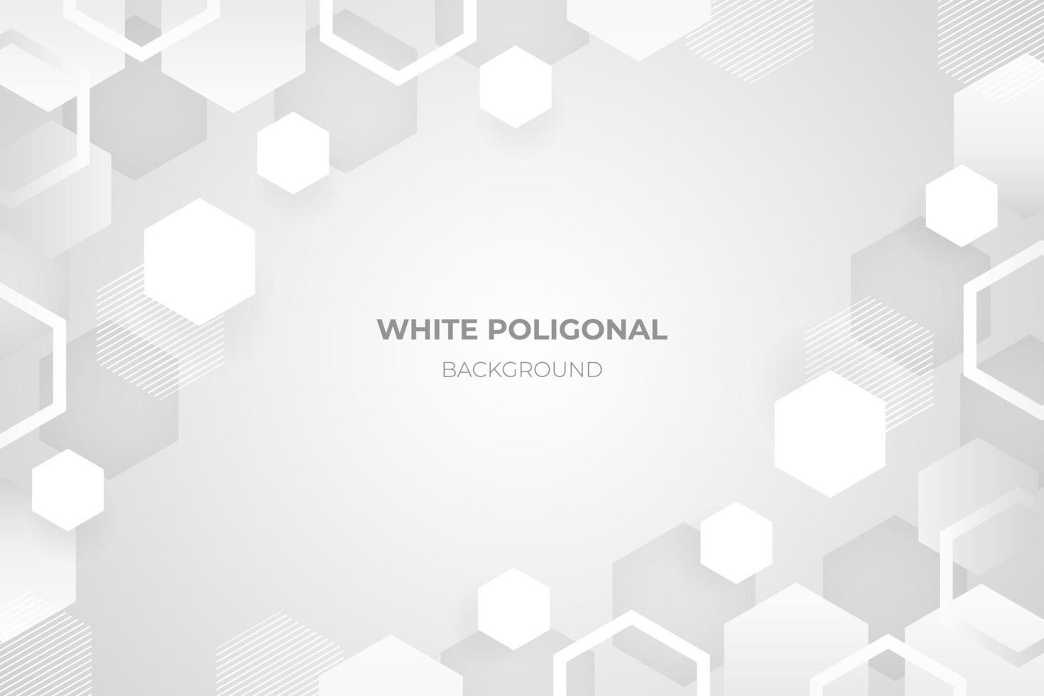 fondo abstracto poligonal blanco vector