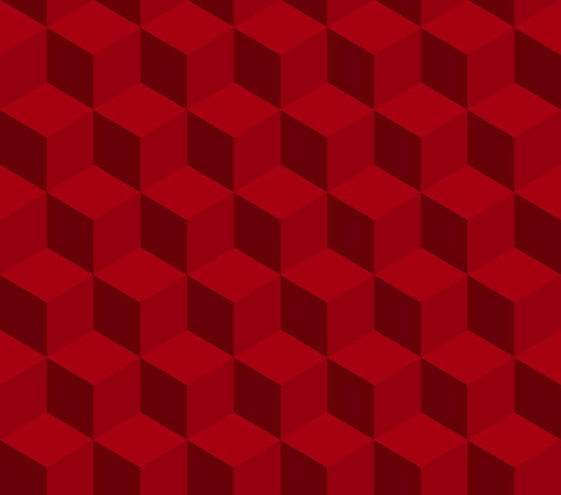 Red cube seamless vector pattern. Pattern included in swatch.