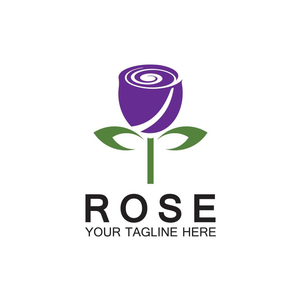 Rose logo flower vector icon illustration design