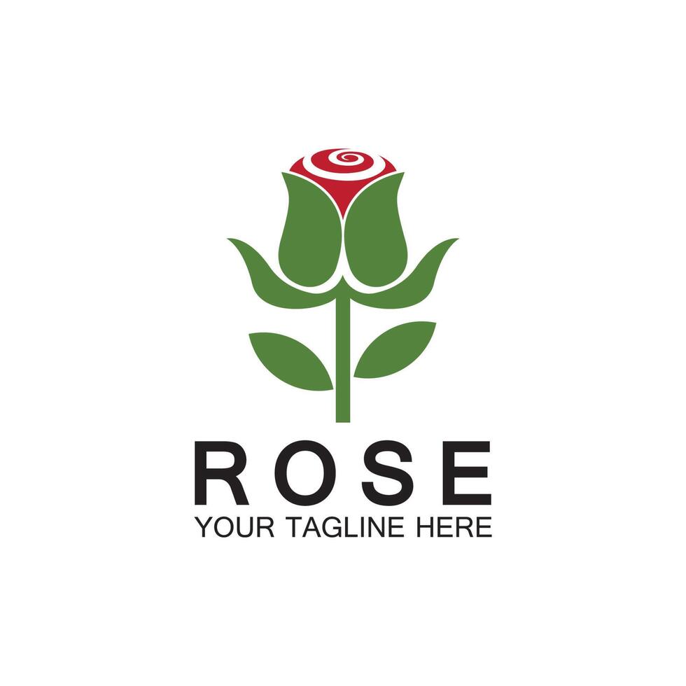 Rose logo flower vector icon illustration design