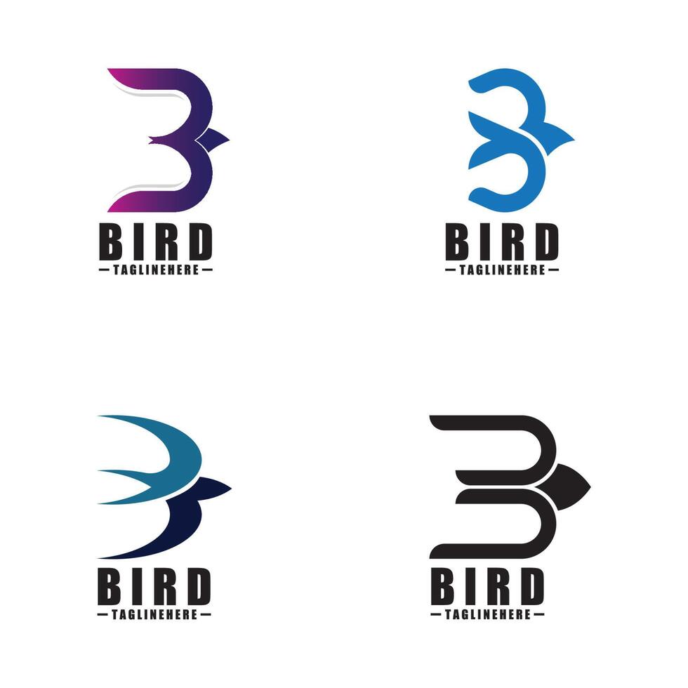 Bird B Logo - Vector logo template