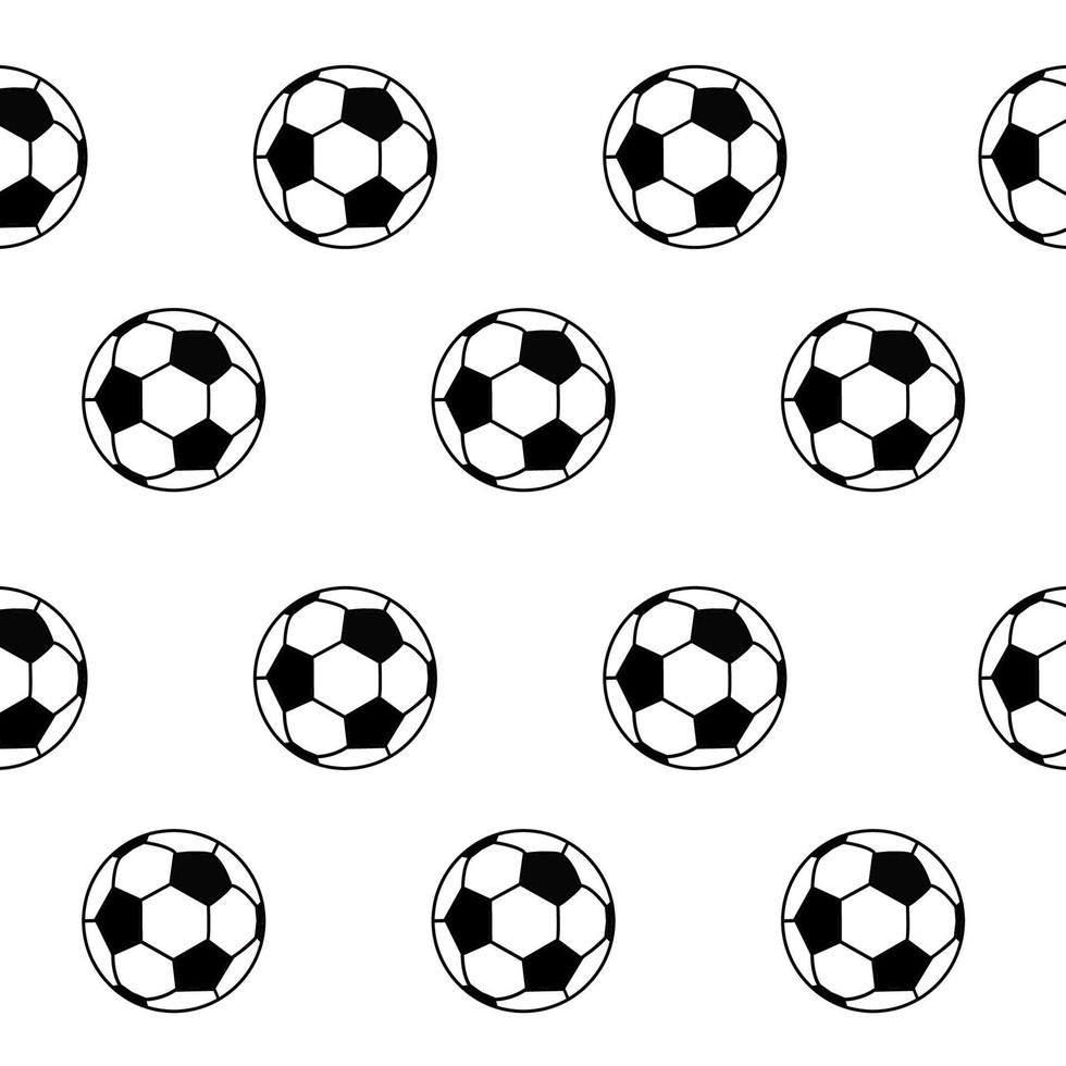 vector seamless pattern with balls, soccer ball and a background.