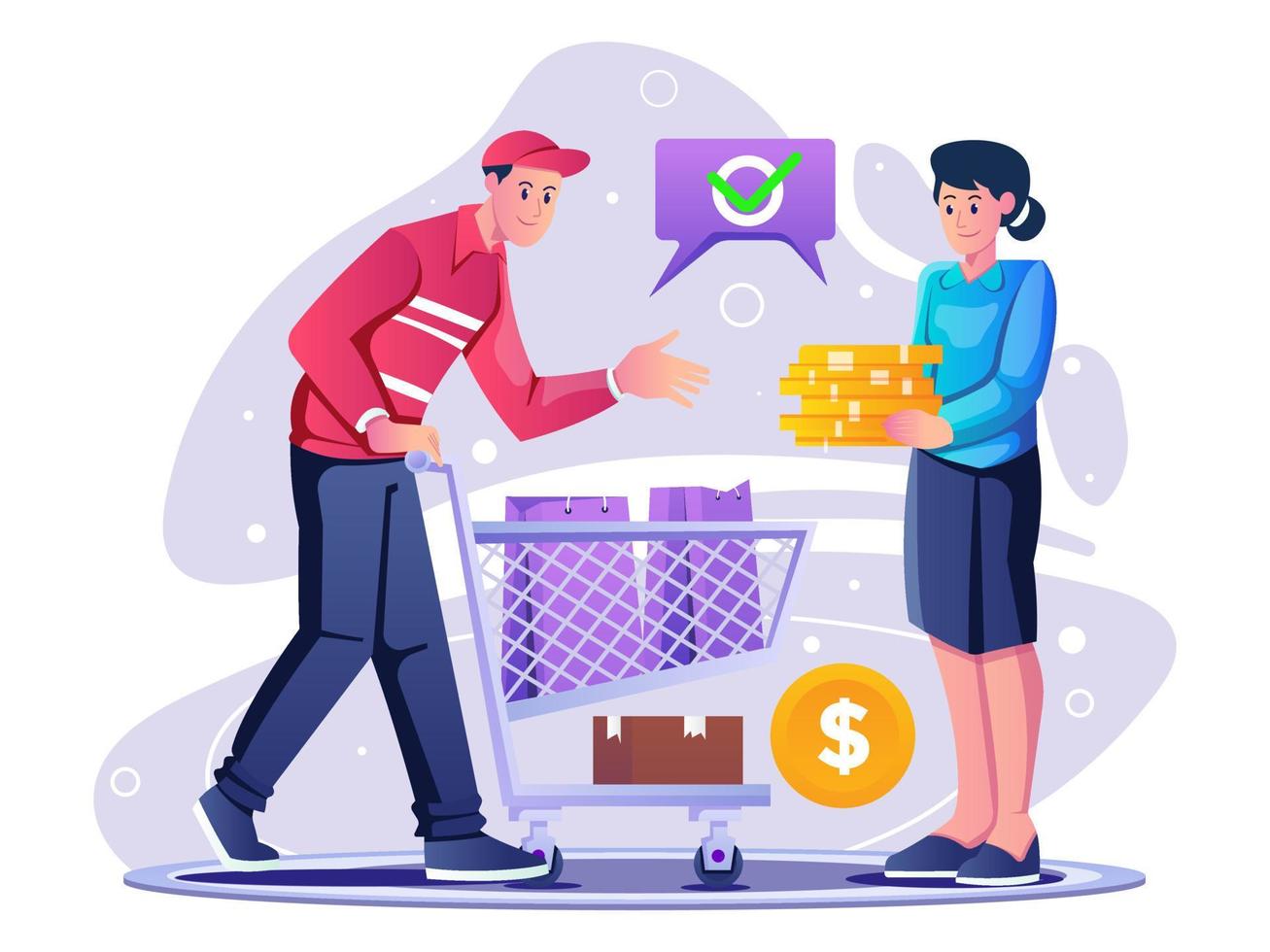 Cash On Delivery Illustration vector