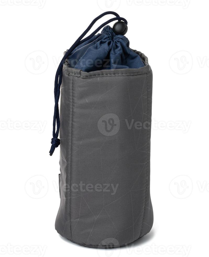 textile case for optics and lenses from the camera on a white isolated background photo