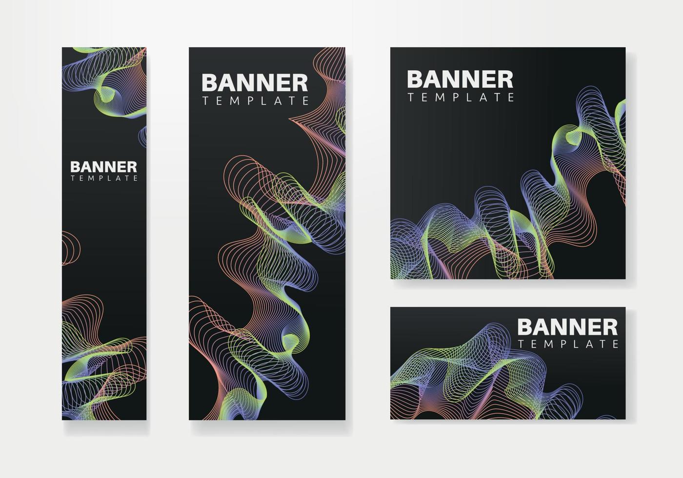 Modern banner design web template Set, web banner. Background for website design, Social Media Cover ads banner, flyer, invitation card vector