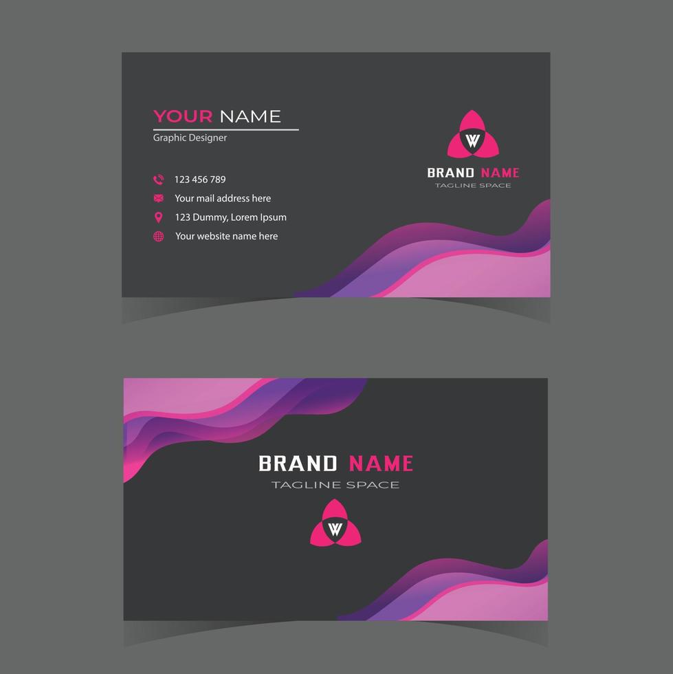 Vector creative modern professional business card design
