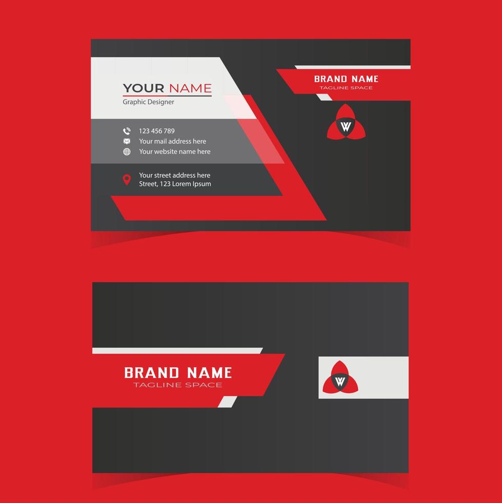 Vector creative modern professional business card design