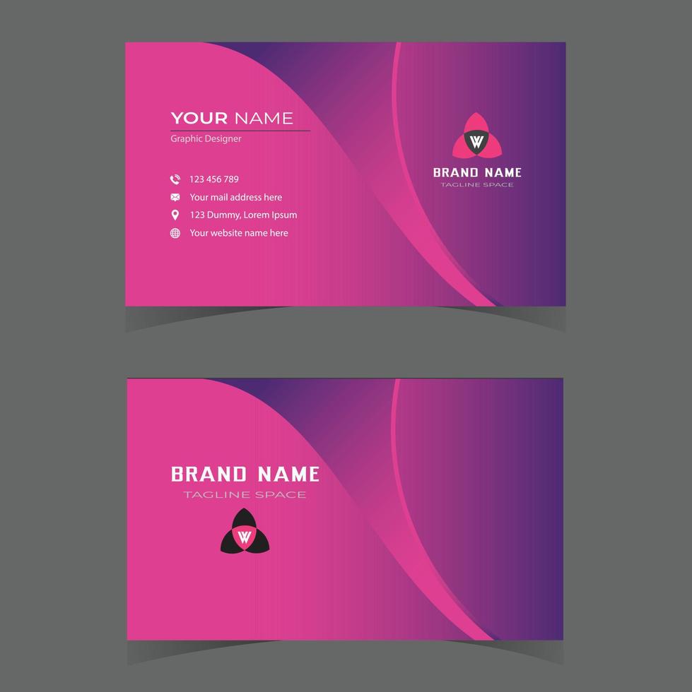 Vector creative modern professional business card design