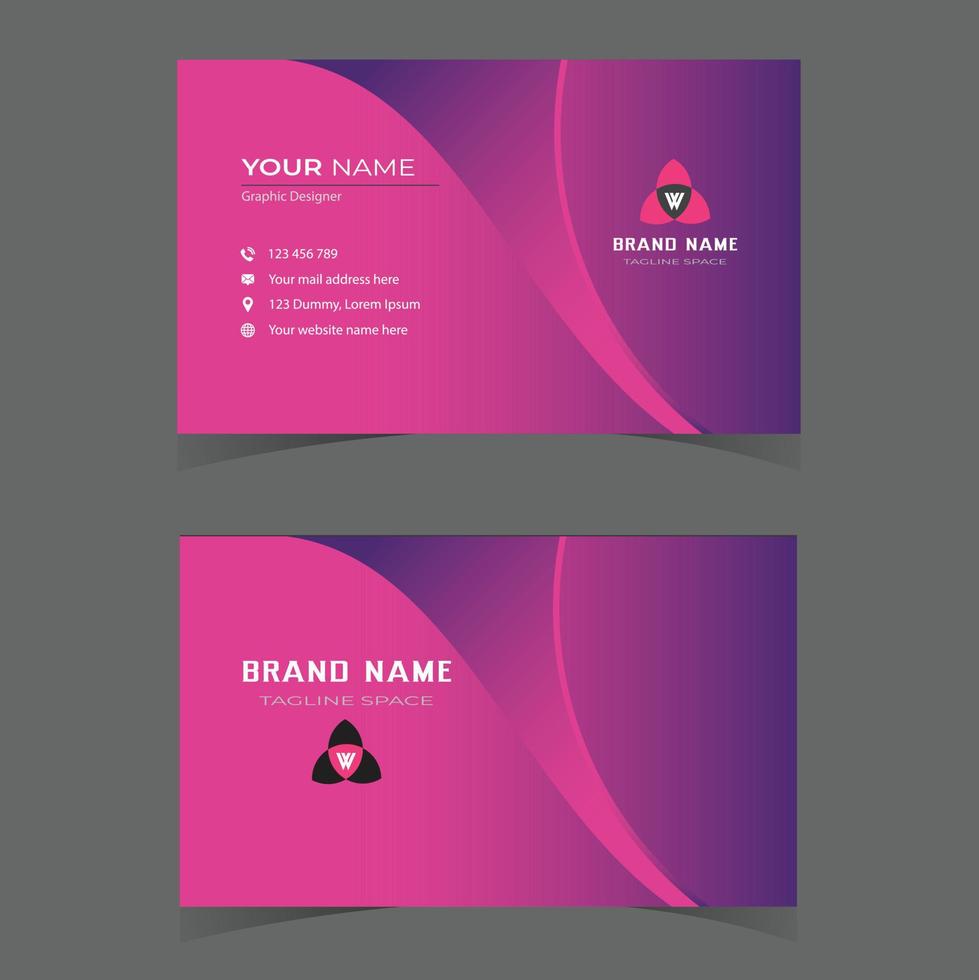 vector creativo moderno diseño de tarjeta de visita profesional