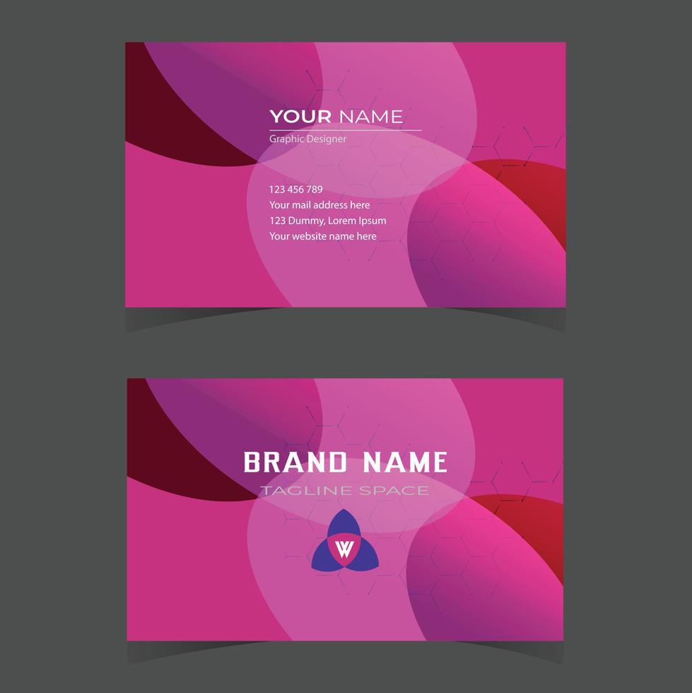 vector creativo moderno diseño de tarjeta de visita profesional