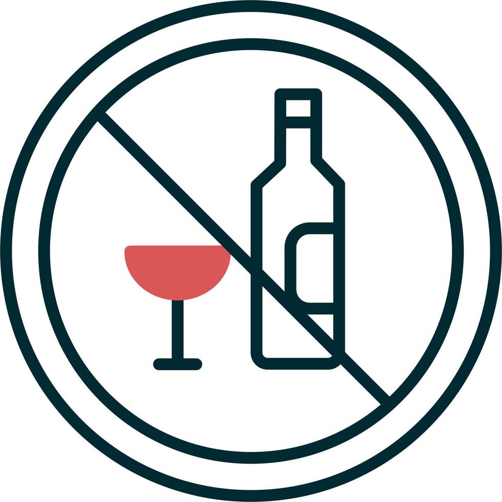 No alcohol Vector Icon