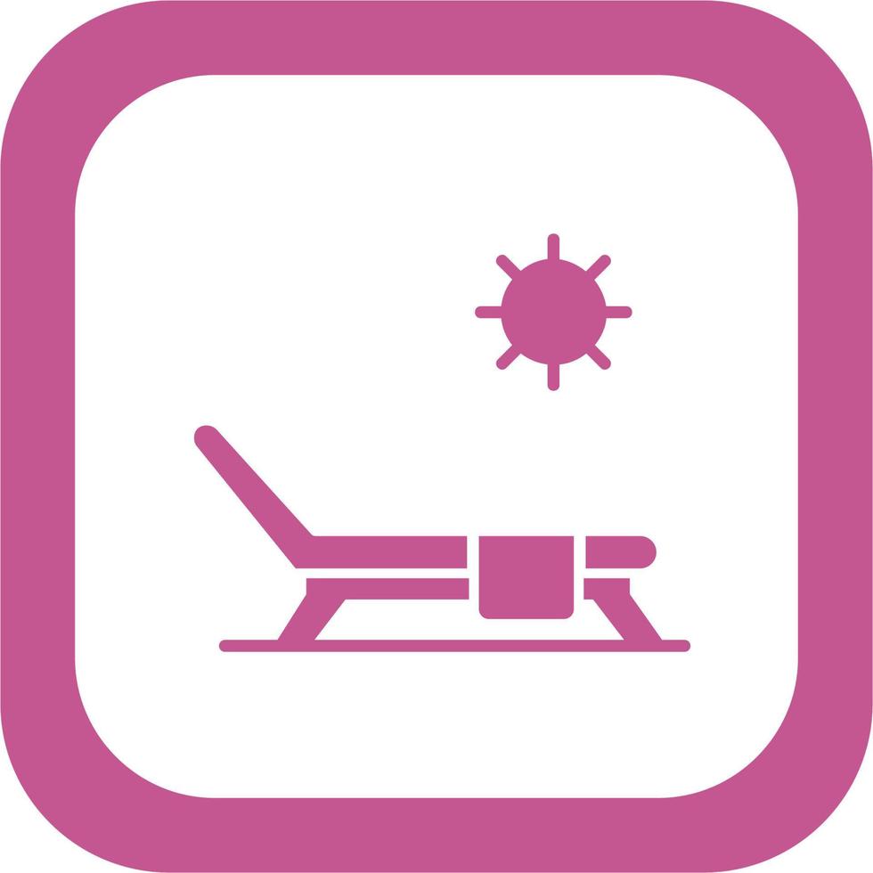 Sun bed Vector Icon