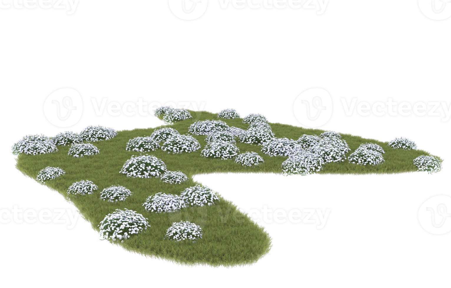 Realistic foliage isolated on transparent background. 3d rendering - illustration png