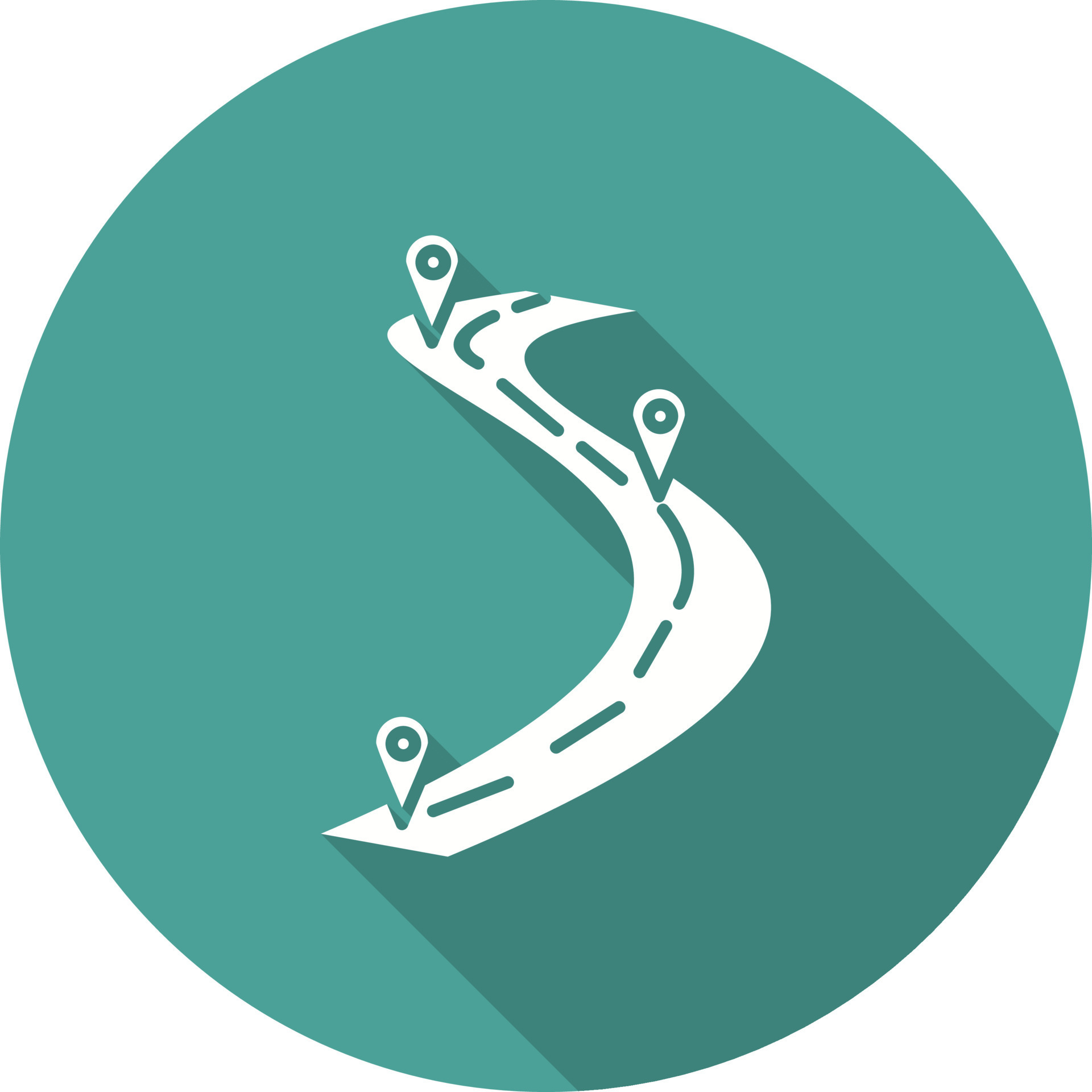 Road map Vector Icon 19601956 Vector Art at Vecteezy